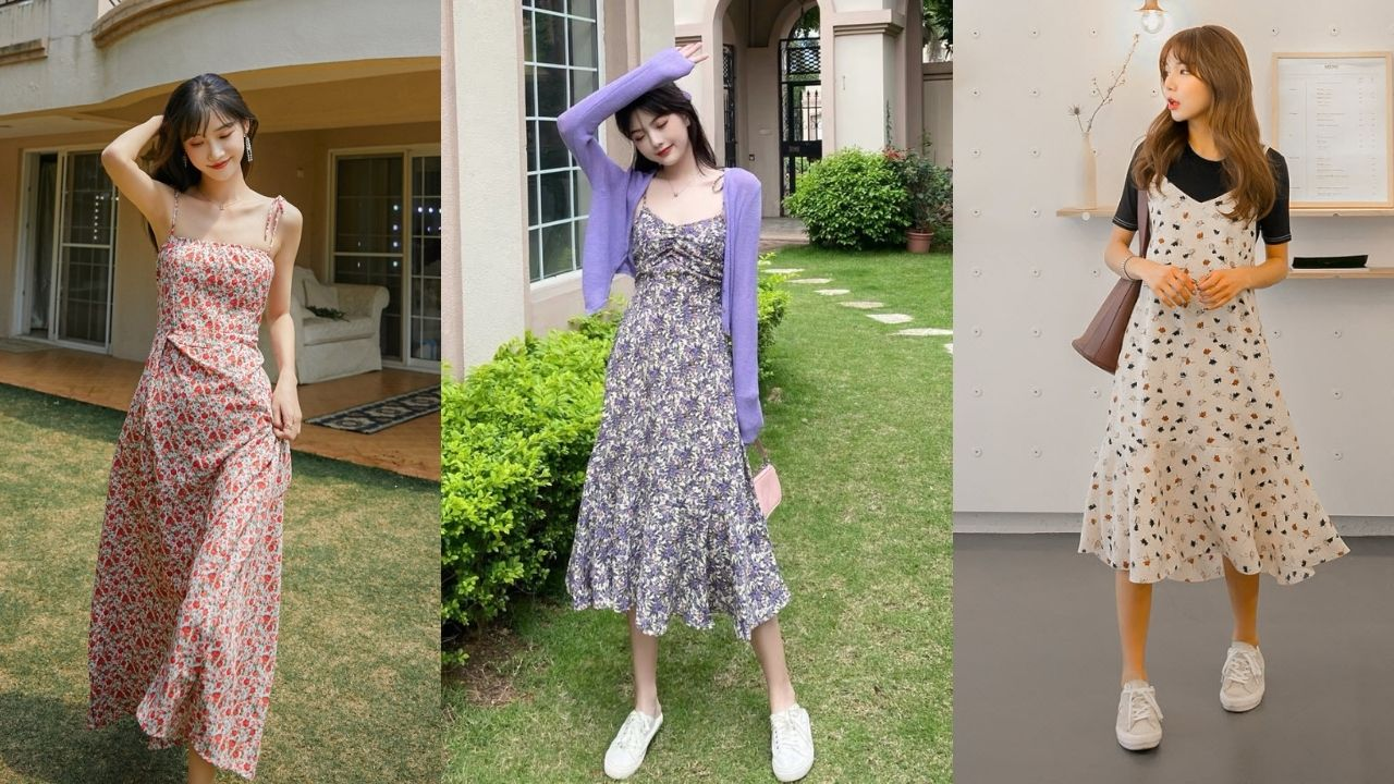 Váy hoạ tiết hoa nhí
