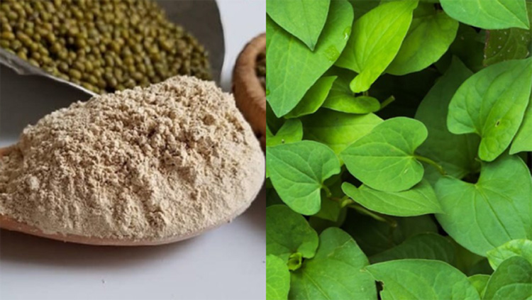 Công thức làm mặt nạ trị mụn bằng rau diếp cá với cám gạo
