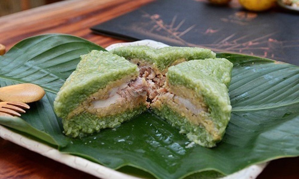 cách gói bánh tét bằng lá dong