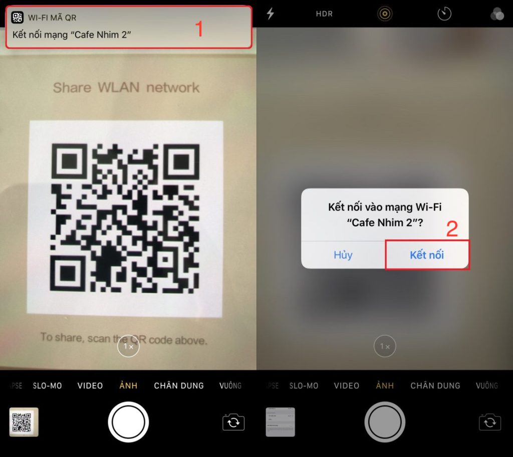 Quét mã QR để kết nối Wifi dễ dàng