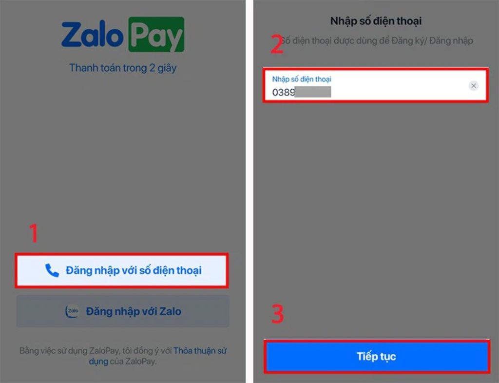 Hướng dẫn đăng ký ZaloPay bằng số điện thoại