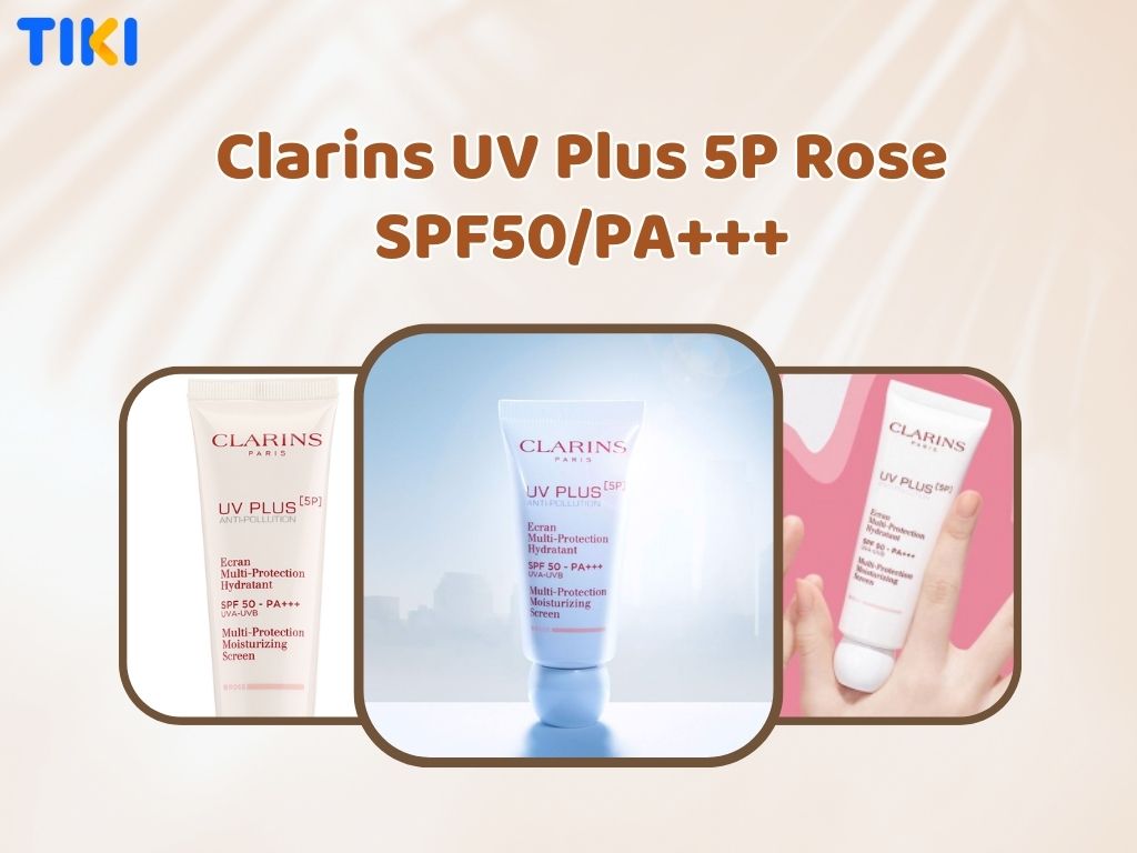 Kem chống nắng Clarins UV Plus 5P Rose SPF50/PA+++ 