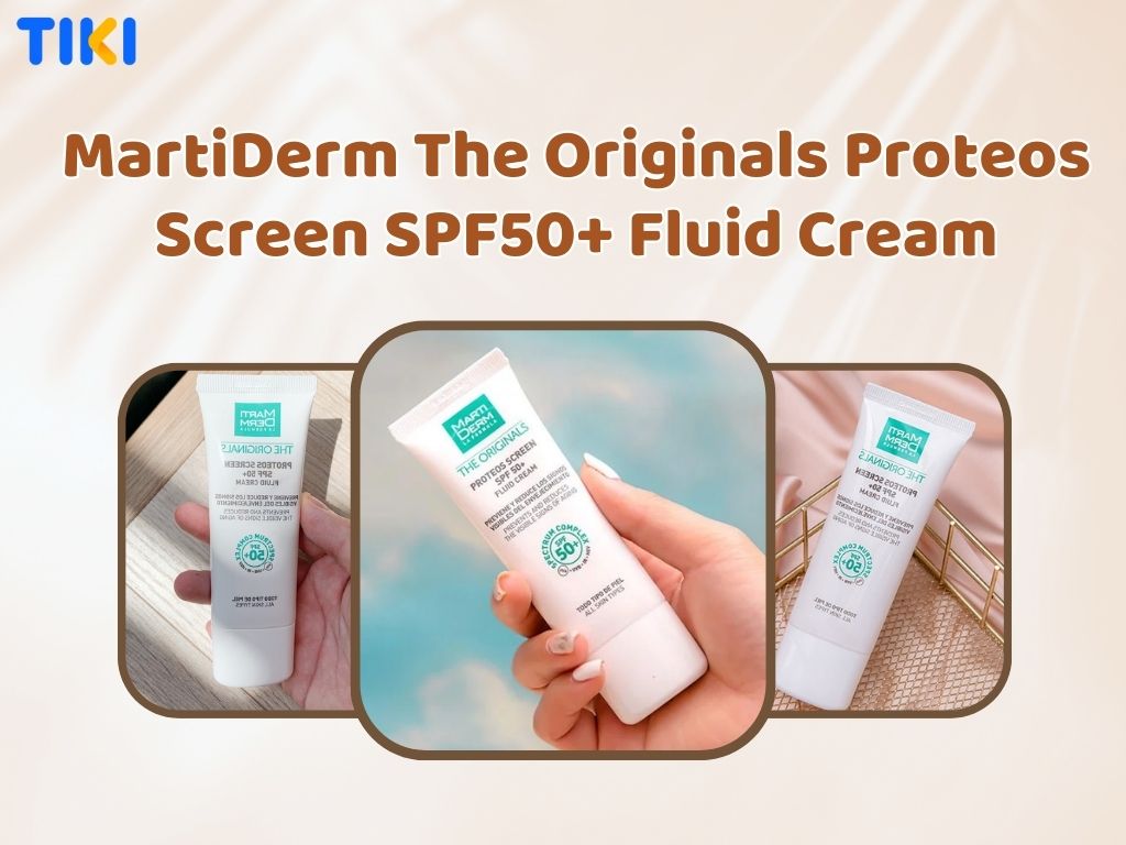 Kem chống nắng phổ rộng MartiDerm The Originals Proteos Screen SPF50+ Fluid Cream