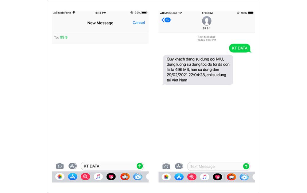Kiểm tra dung lượng data 4G