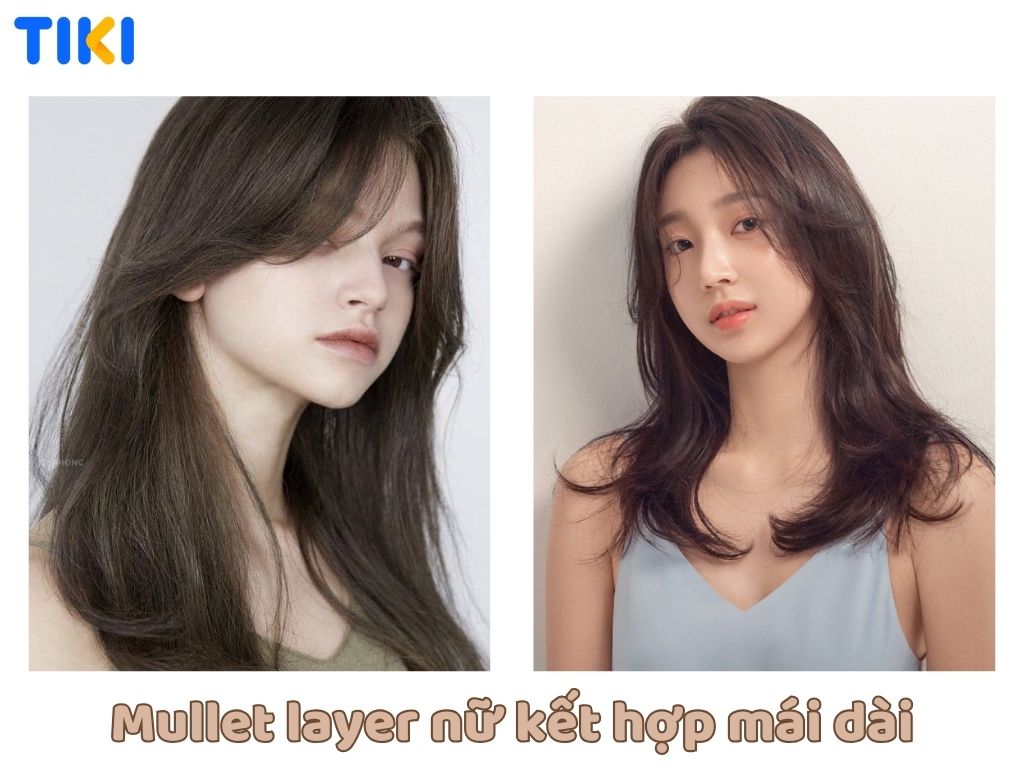 Mullet layer nữ kết hợp mái dài