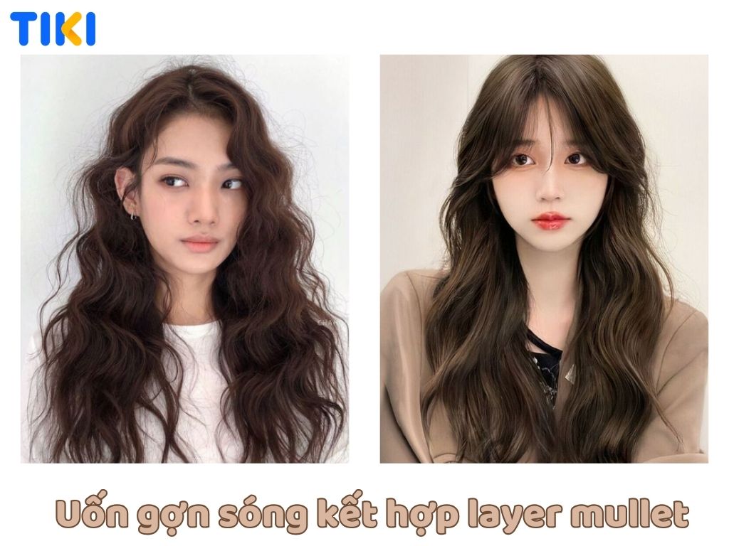 Uốn gợn sóng kết hợp layer mullet 