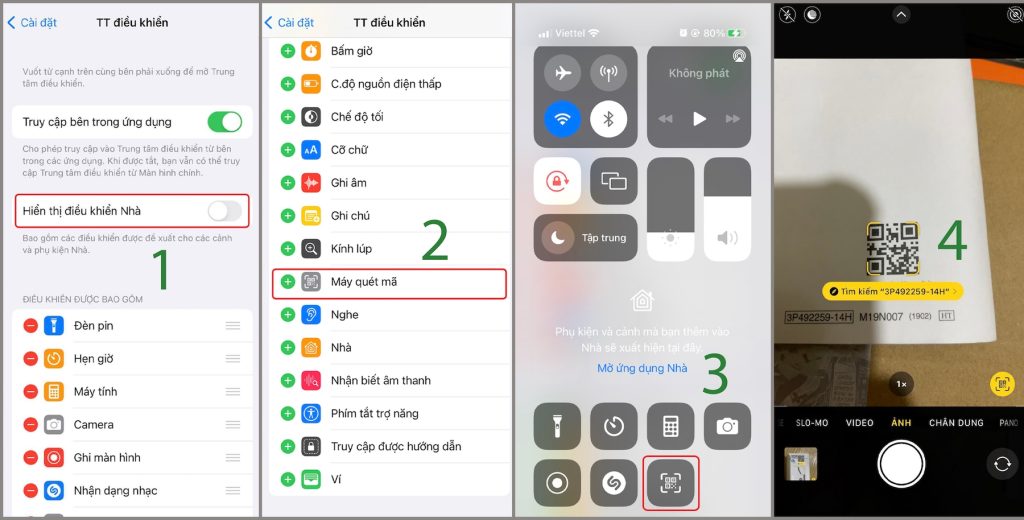 Hướng dẫn các bước quét mã QR bằng máy quét mã trên iPhone đơn giản