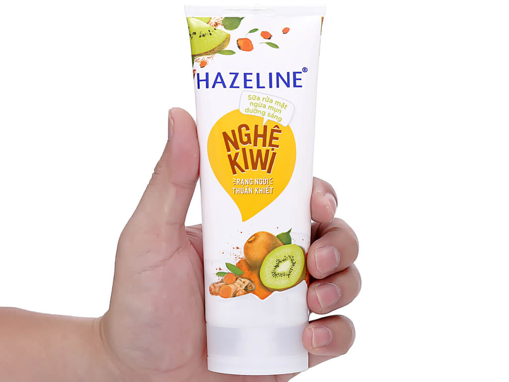 Sữa rửa mặt trị mụn nghệ kiwi Hazeline