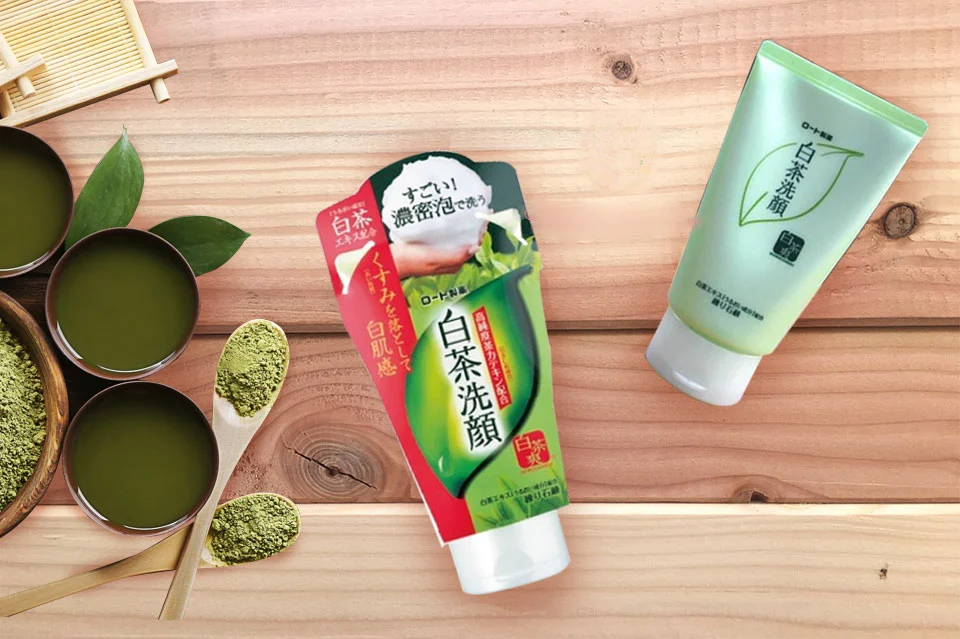Sữa rửa mặt trà xanh trị mụn Shirochasou – Rohto