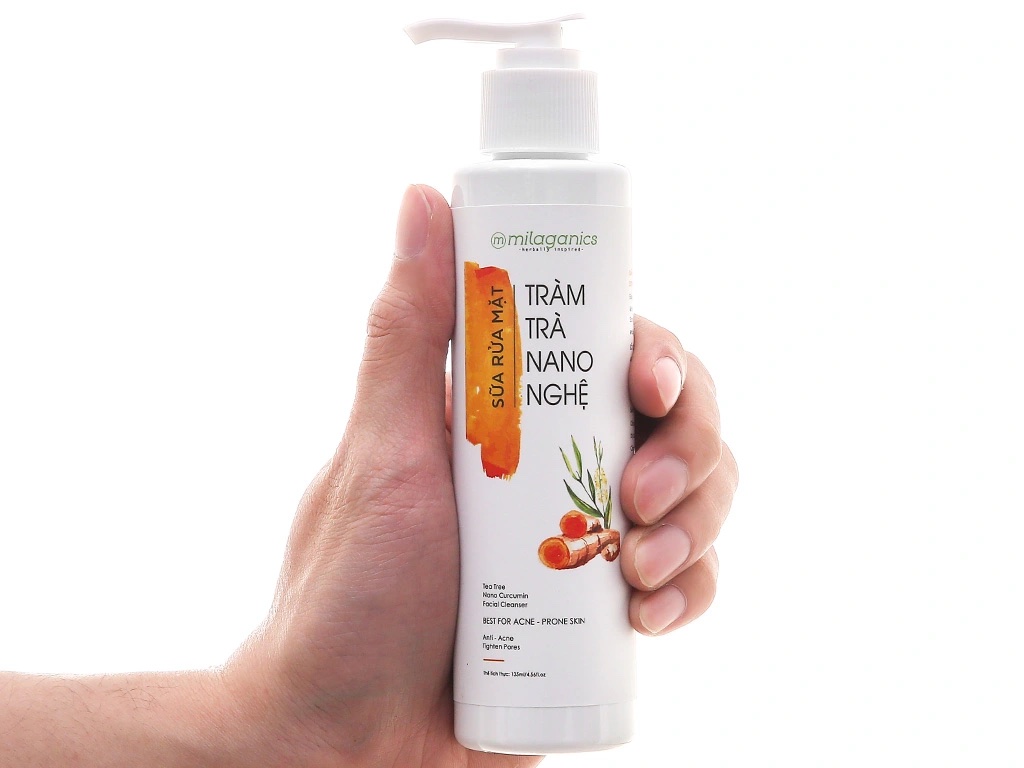 Sữa rửa mặt tràm trà nghệ Milaganics 