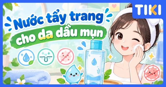 Nước tẩy trang cho da dầu mụn