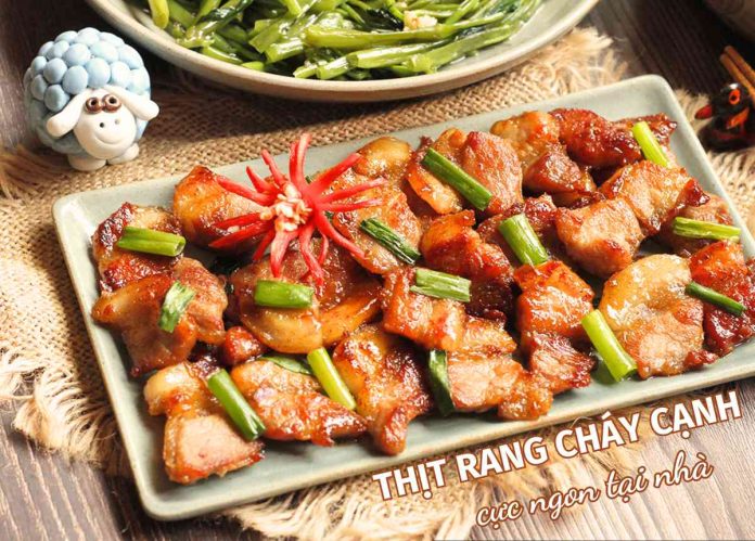thịt rang cháy cạnh