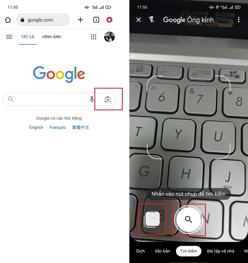 Cách tìm kiếm google Image trên điện thoại Android
