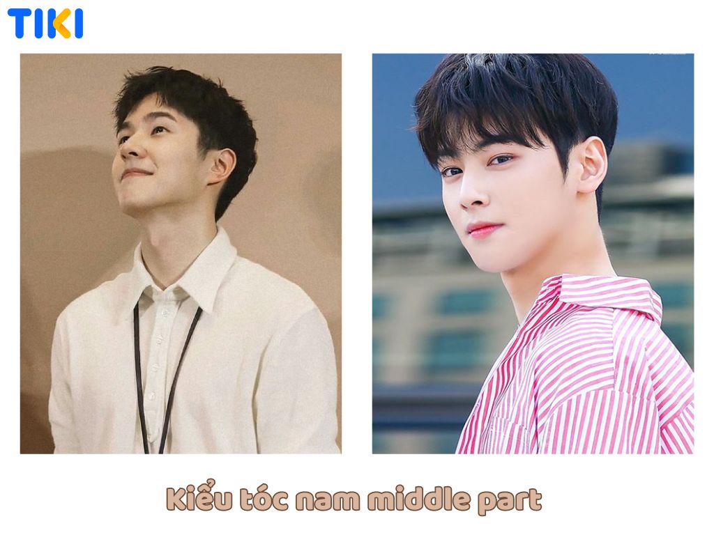 Kiểu tóc nam middle part - Kiểu tóc nam ngắn Châu Á