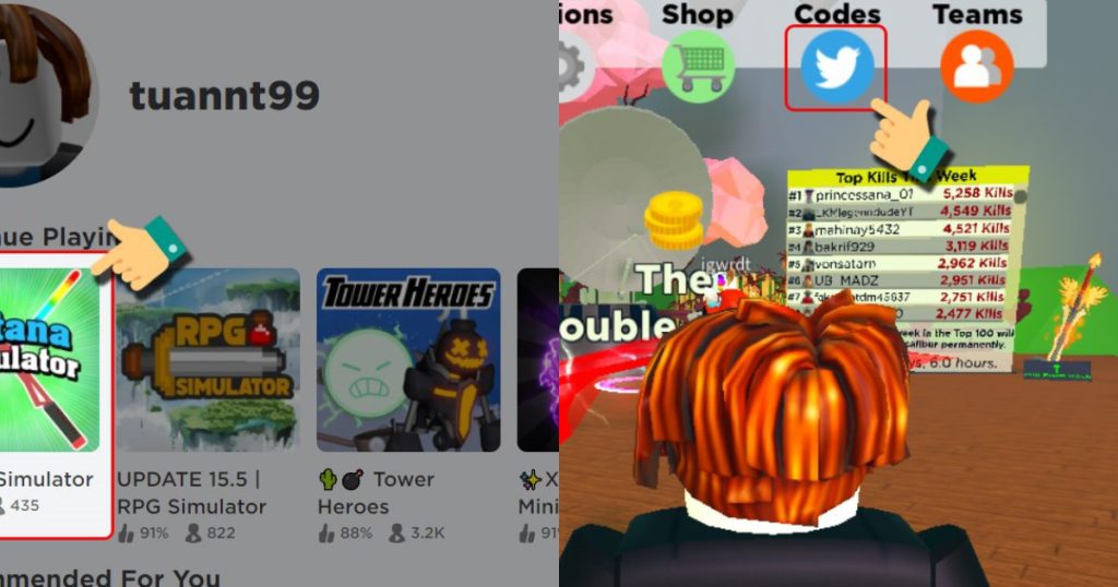 Vào biểu tượng Twitter Bird để nhập mã code