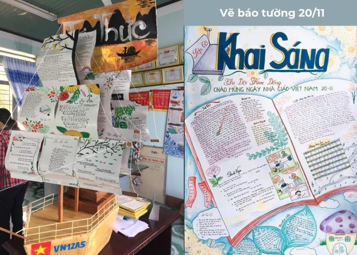 vẽ báo tường 20/11