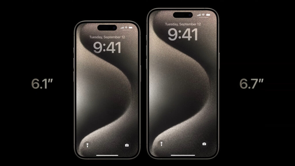 Màn hình 6.1 inch và 6.7 inch