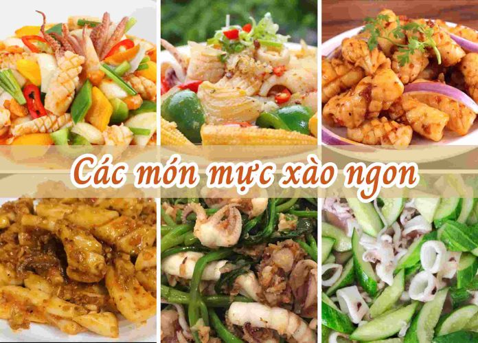 các món mực xào