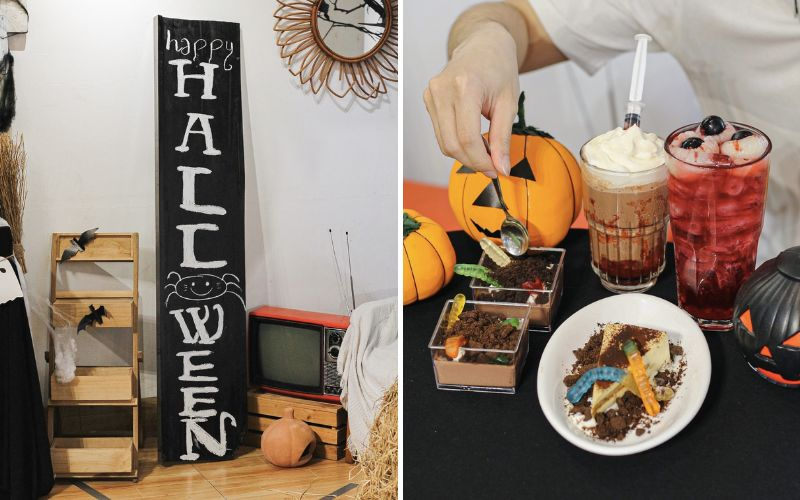 Cafein - Quán cà phê trang trí Halloween cực chất