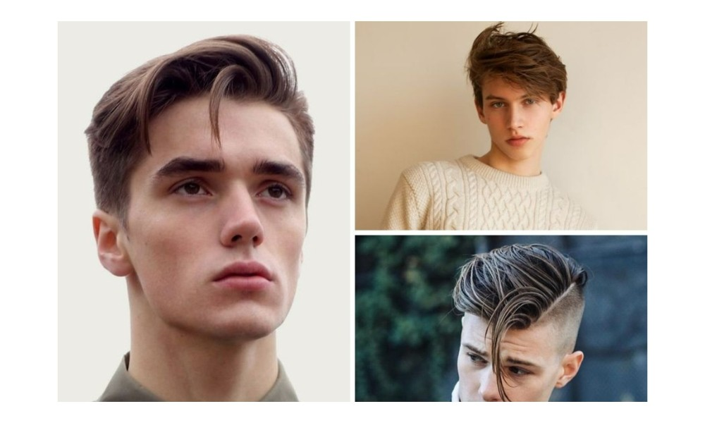 Tóc Side Swept hợp với nam mặt tròn béo