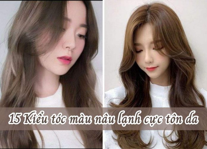 kiểu tóc màu nâu lạnh