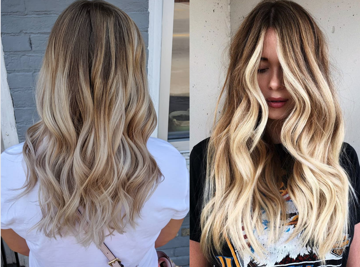 Kiểu tóc Balayage kết hợp giữa vàng và bạch kim