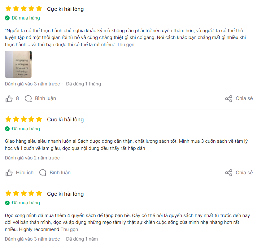 review mua sách chủ nghĩa khắc kỷ tại tiki