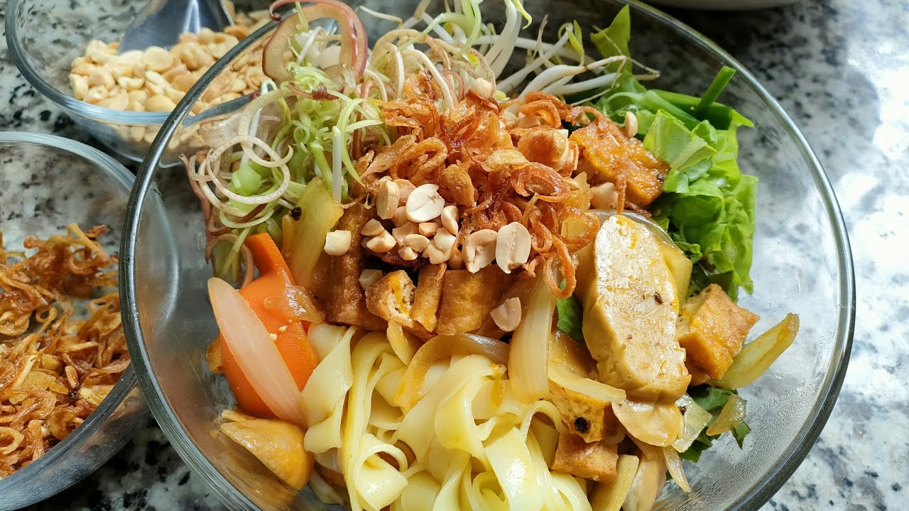 cách nấu mì quảng chay
