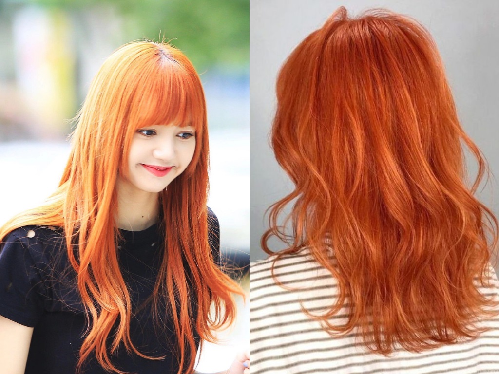 Nhuộm tóc màu cam vàng