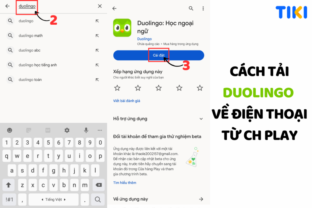 Tải Duolingo bằng CH Play