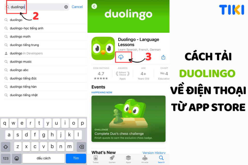 Tải Duolingo bằng App Store