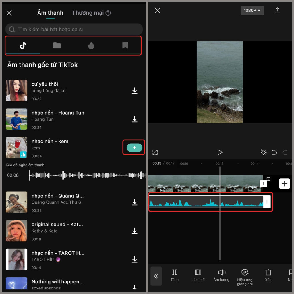 Chọn nhạc trendy phù hợp video