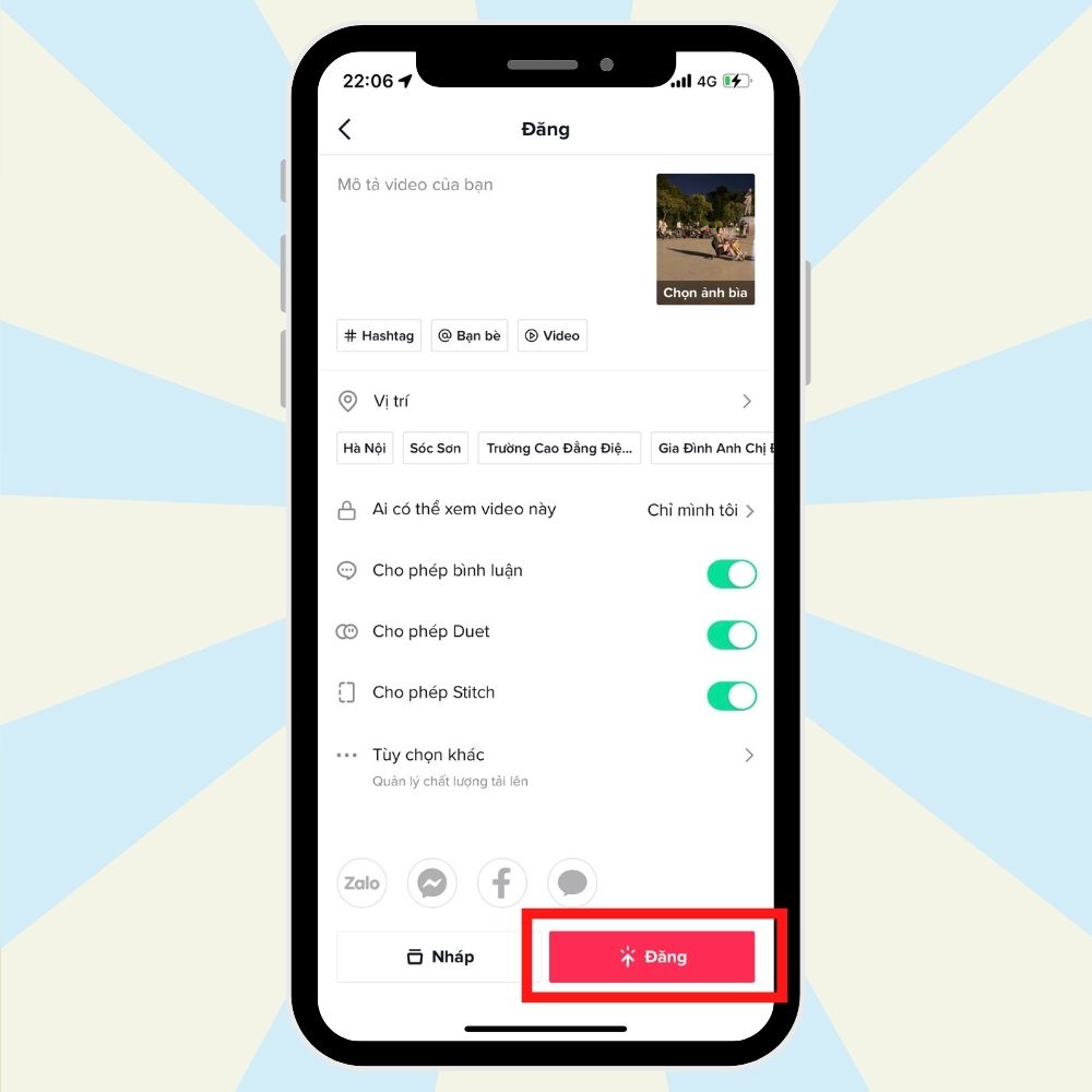 Để video về chế độ “chỉ mình tôi” thay vì phải xóa video Tiktok