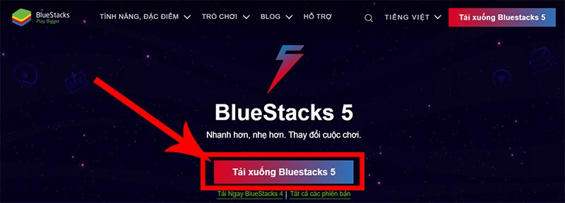 Tải phần mềm giả lập Bluestacks