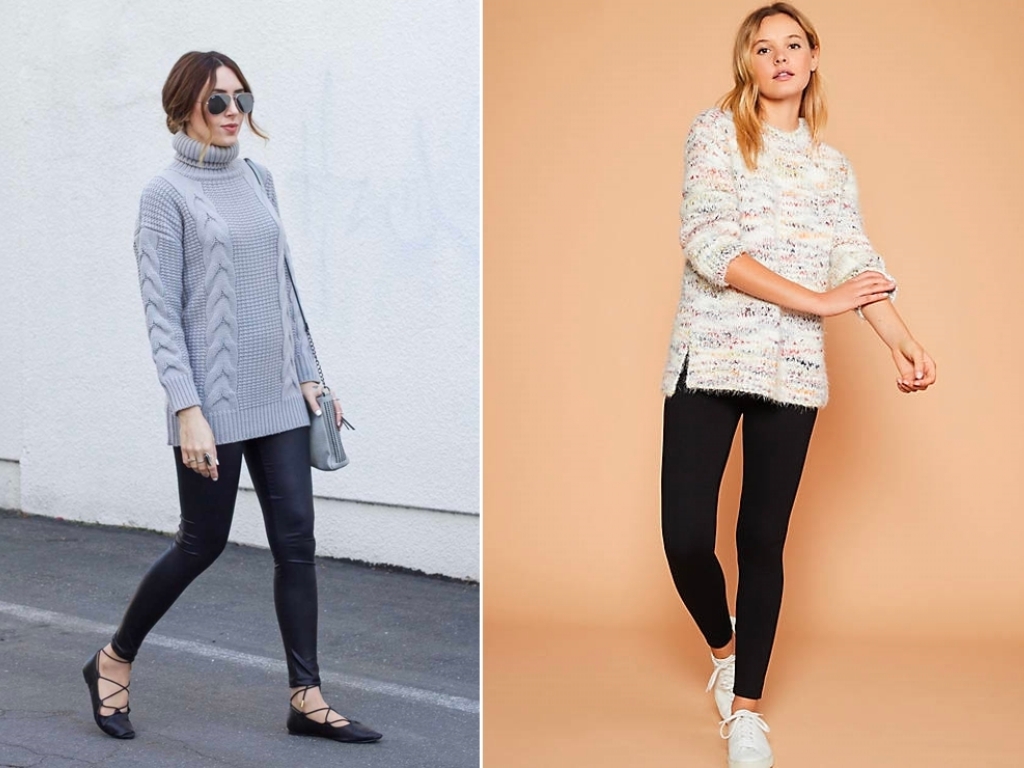 Áo len cùng quần legging