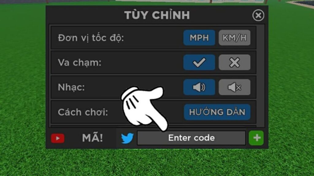 Bước 2 là bạn nhấn chọn vào ô Enter code trên màn hình 