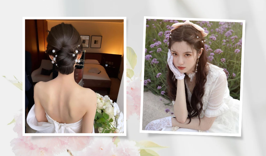 Kiểu tóc cô dâu Hàn Quốc tạo nên hình ảnh lãng mạn, nhẹ nhàng và lung linh