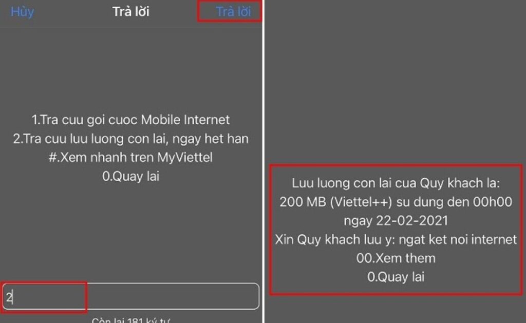 Hướng dẫn kiểm tra dung lượng Viettel còn lại bằng *098#