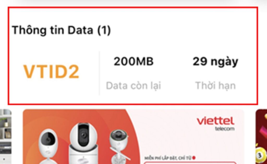 Sử dụng ứng dụng My Viettel để kiểm tra lượng data còn lại
