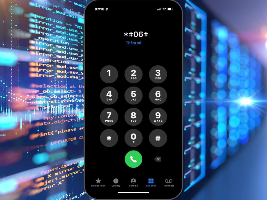 Sử dụng cú pháp điện thoại để xem số IMEI trên iPhone