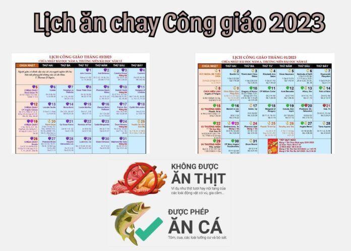 lịch ăn chay công giáo 2023