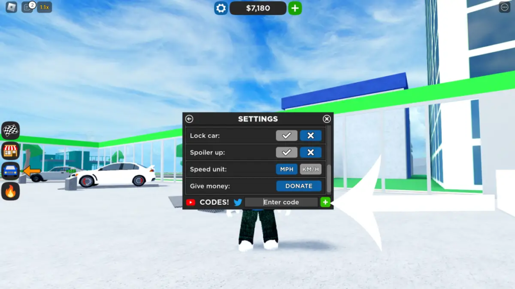 Lưu ý khi nhập code Car Dealership Tycoon