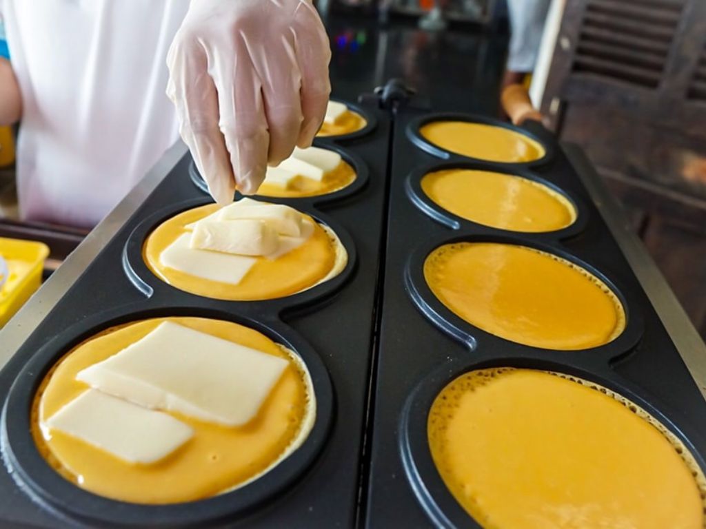 Máy làm bánh đồng xu phô mai Hàn Quốc 