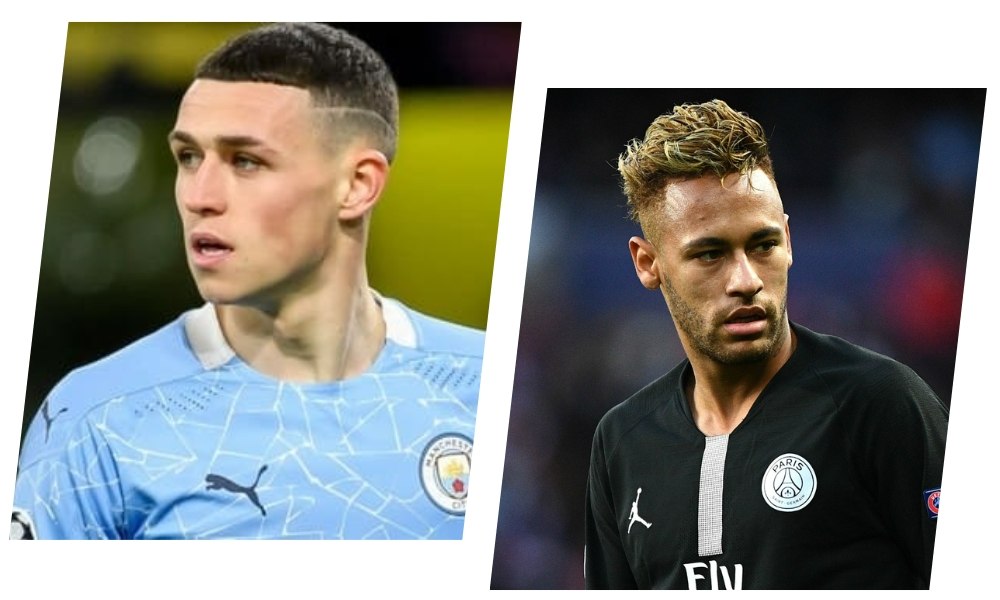 Neymar và Phil Foden cũng là những tín đồ của tóc mohican chéo