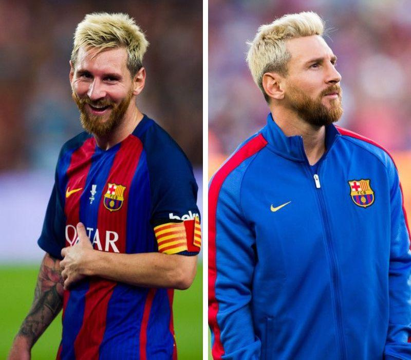 Messi có mái tóc vàng đẹp trai
