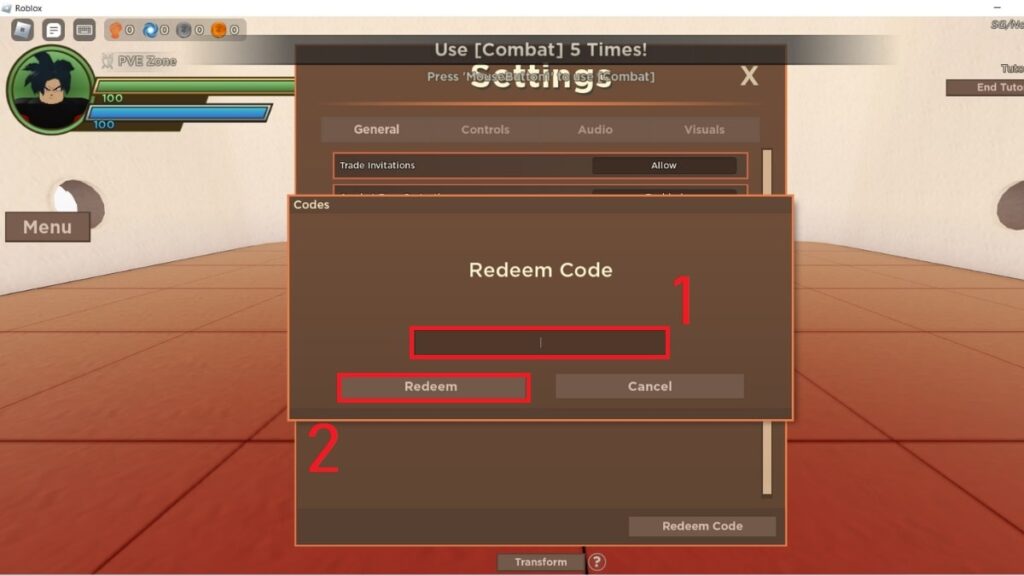 Nhập code, ấn “Redeem” và ấn “Okay” để nhận thưởng 