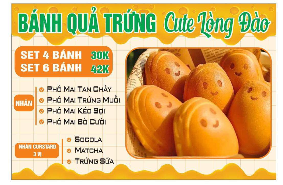 giá bánh trứng lòng đào