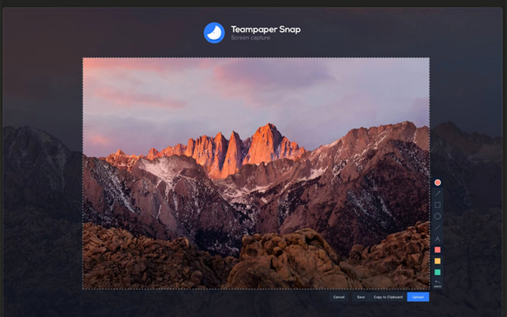 Phần mềm chụp ảnh màn hình Teampaper Snap 