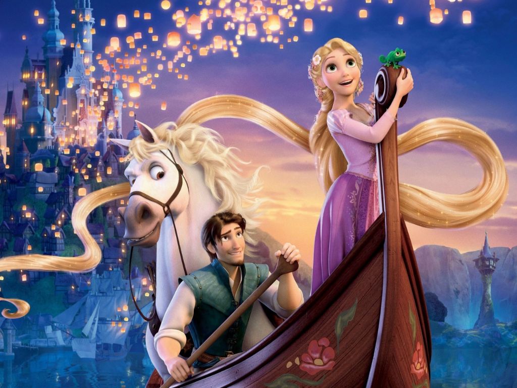 Bộ phim chiếu rạp Tangled kể về hành trình trốn khỏi ngọn tháp của công chúa Rapunzel