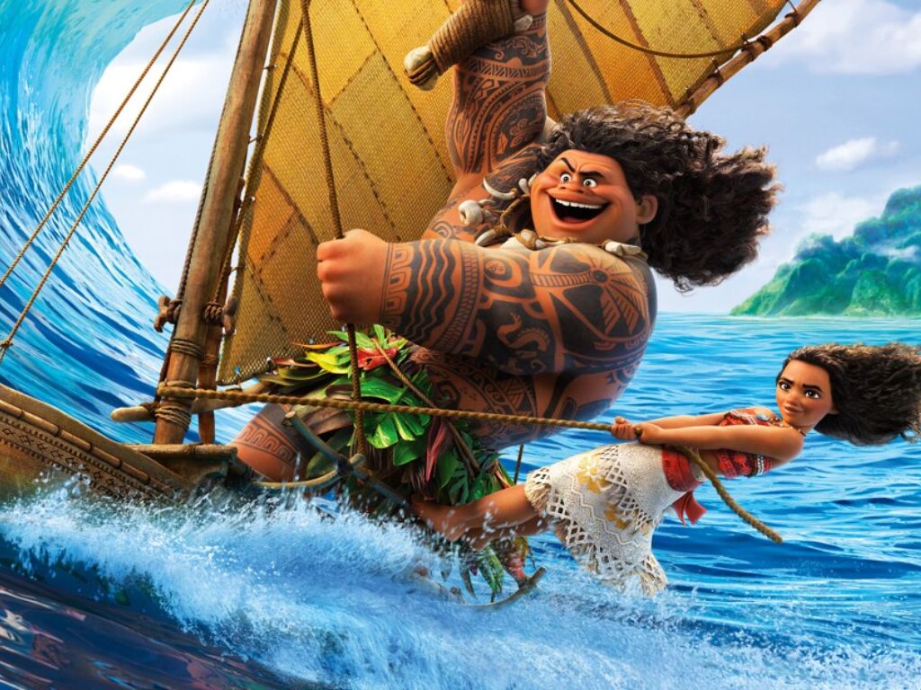 Bộ phim Moana có khung cảnh biển vô cùng bình yên, thơ mộng